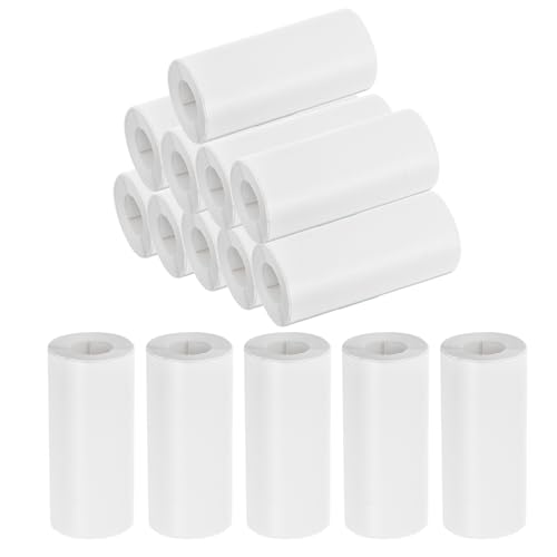 SHINEOFI Lot de 15 Rouleaux de Papier Thermique Blanc 57x25mm Compatible Imprimante Photo Instantanée Surface Lisse pour Impression Créative à Domicile Déplacement