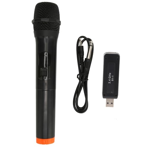 Micrófono inalámbrico UHF con reducción de ruido y receptor USB para equipos de sonido de canto 6