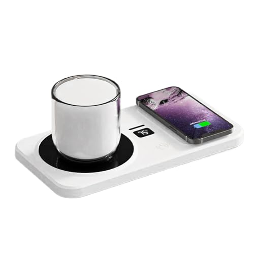 Nankoyal Calentador De Café - Calentador Eléctrico Inalámbrico para Té Y Bebidas | Base Calefactora de 3 Temperaturas para Bebidas Leche Agua - Unisex