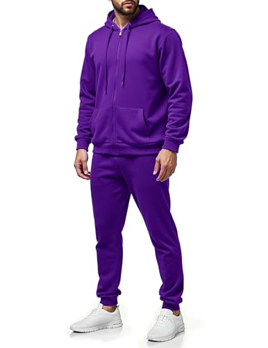 Athletic Men's 2 Piece Set Hoodie Casual Tracksuits Sweatsuit Full Zip Long Sleeve Jogging Suits