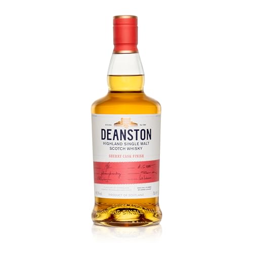 Deanston Sherry Cask Finish Single Malt Scotch Whisky | 46.3% vol | 70cl | Amazon Exclusive | Waxy, aromatic and spiced Scottish Whisky | Highland Single Malt Whisky ​