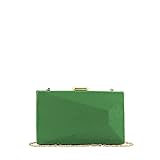cadena de hombro MODELISA - Bolso Clutch Mano Cadena De Hombro Evento Novia Fiesta Noche Mujer (Verde)