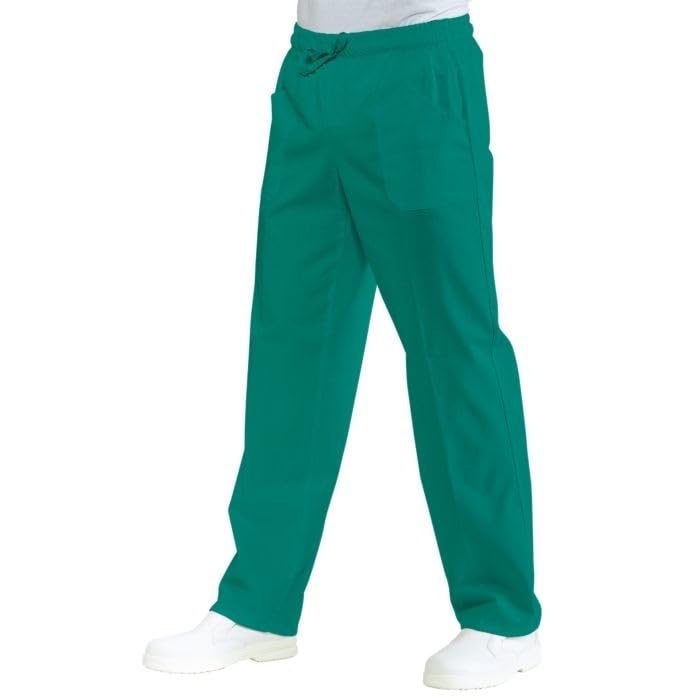 I.sacco Pantalone Unisex con Elastico in 100% Cotone (Verde)