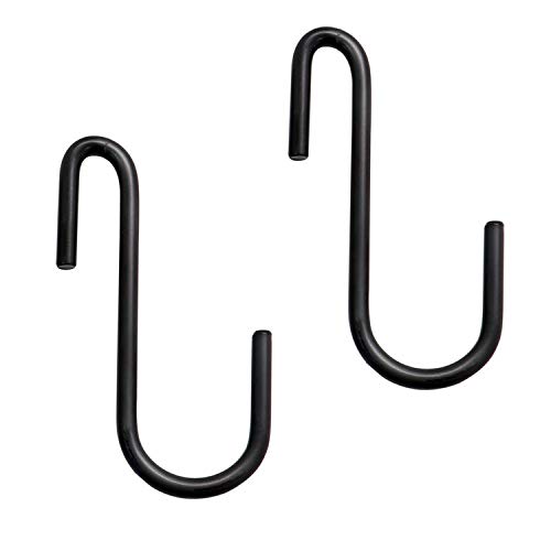 Buy 1 get 1 D-buy 10 Pack Heavy Duty S Hooks Black S Shaped Hooks Hanging Hangers Hooks for Kitchen, Bathroom, Bedroom and Office: Pan, Pot, Coat, Bag, Plants(10 Pack/S Hook/Black/2.4 inch)