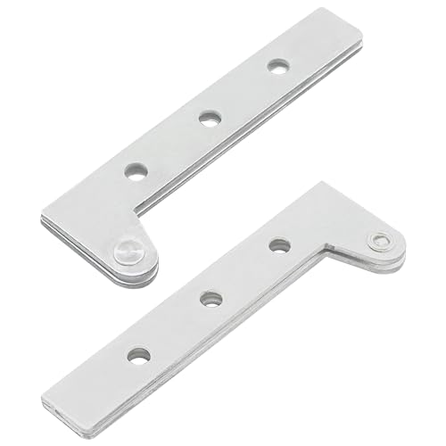 2 PCS Stainless Steel 360 Degree Rotatable Hidden Pivot Hinges for Cabinet and Windows