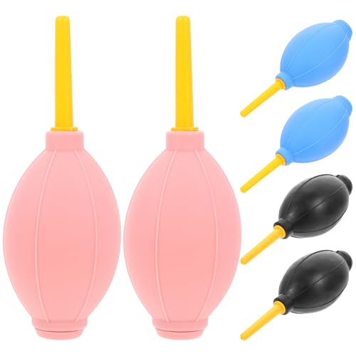 HOUDERCO 6個 ?クリーニング用シリコン製エアブロワー 静電気除去ノズル付き 睫毛エクステ カメラレンズ用ダストブロワー