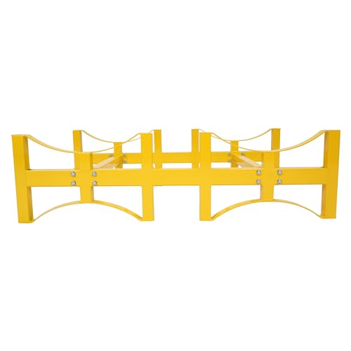 Soporte para Barril de Aceite HECASA de Alta Resistencia, Apilable, para Barril de 55 Galones, Acero Aleado con Recubrimiento en Polvo Amarillo, Capacidad de 1600 lb, Modelo NN2188 miniatura 3