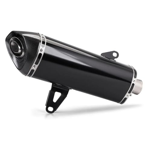 Auspuffrohr Motorrad-Auspuff Für Yamaha XMAX300 Xmax X-MAX 300 2017–2024, Auspuffanlage, Krümmer, Verbindungsrohr, Schalldämpfer Motorrad Auspuff Rohr Schalldämpfer(Schwarz 1)