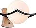 Produktbild Wlnnes Moderne Holzwandleuchte Fixture Schmiedeeisen Halter Wand-Lampen-Art-Dekoration-Beleuchtung Wandleuchte E27 runde Glaslampenschirm Wandleuchte for Studie Aisle Balkon Wohnzimmer Korridor