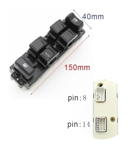 Interrupteur de lève-vitre Isuzu D-Max 2003-2011 commande électrique 897400382D - 2