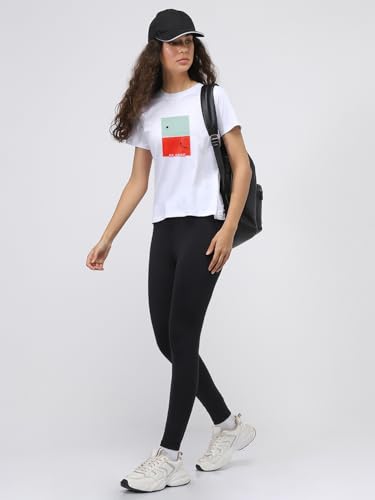 Image of Nobero Women's Graphic Printed T-Shirt | Regular Fit 180 GSM Cotton Tee for Women | Comfortable Round Neck Casual Wear