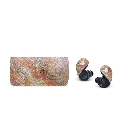 Image of Glossy Glitter Headphone Skin Compatible with Sony Pulse Explore Wireless Earbuds (2024) - Woodlands - Premium 3M Vinyl Protective Wrap Decal Cover - Easy to Apply | Crafted in The USA by MightySkins