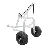 ATV Log Skidding Arch, 2000 lbs Capacity Log Holder Set, Heavy-Duty Log Skidder for ATV with 16” Pneumatic Tires & Manual Winch, Log Hauler for Farm & Forestry (Silver, 30in. Dia+2000lbs Capacity)