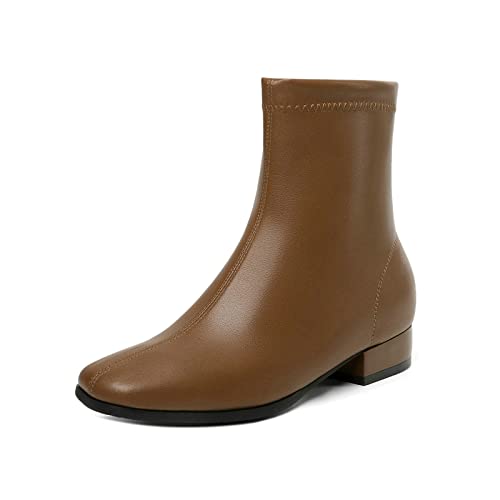 Bottines pour femme - Noir et marron - Stretch, marron, 39 EU Cover