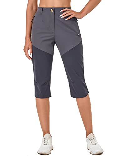 Little Donkey Andy Women's Stretch Capris Lightweight Breathable Upf 50 Pants For Travel Summer Hiking Golf (Grey S) #TOP27
