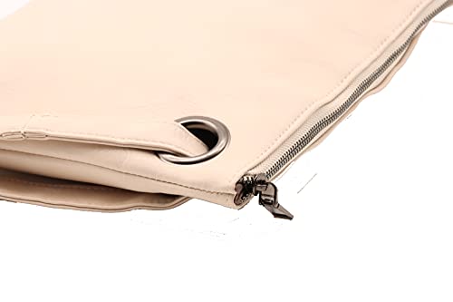 Image of Amaze Women's Oversized Envelope Clutch Purse, Large PU Leather Evening Bag with Wristlet Strap for Wedding & Party