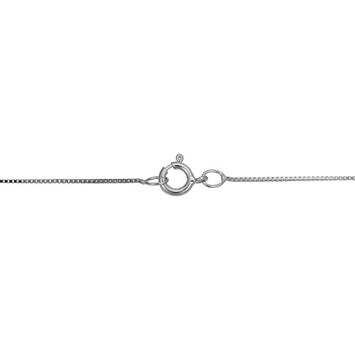 Kooljewelry 10k White Gold 0.5 mm Venetian Box Chain Necklace (16, 18, 20, 22, 24, 30 or 36 inch)2