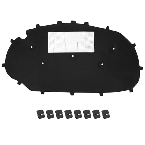 QWORK Dämmatte Motorhaube Motorraumdämmatte mit Clips Kompatibel mit VW Golf 6 Motorhaube