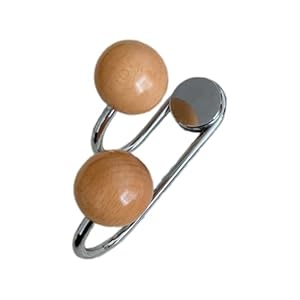 HunicandIU Magnethaken Holz-Metall Modern 2er Set