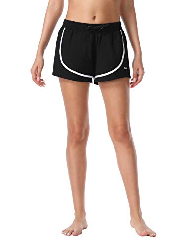 Nonwe Women's Quick Dry Solid Summer Swim Trunks with Mesh Lining for Beach Days