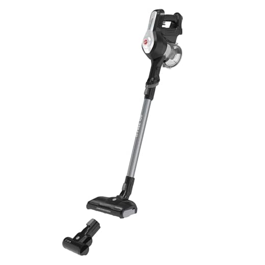 Hoover H-Free 100 Pets Akku-Staubsauger, 2-in-1, Mini-Turbodüse für Tierhaare, bis zu 40 Min. Laufzeit, motorisierte LED-Bodendüse, beutellos, kabellos, Modell: HF122BPT, Grau/Titan