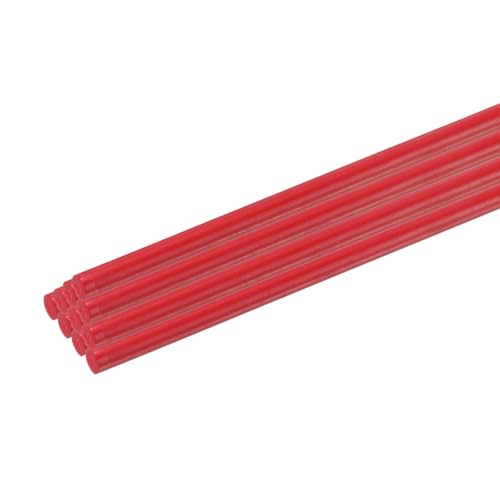 Image of uxcell 10pcs Plastic Round Rod 6 /25 Inch Dia 10 Inch Length Red (POM) Polyoxymethylene Rods Engineering Plastic Round Bars(6mm)
