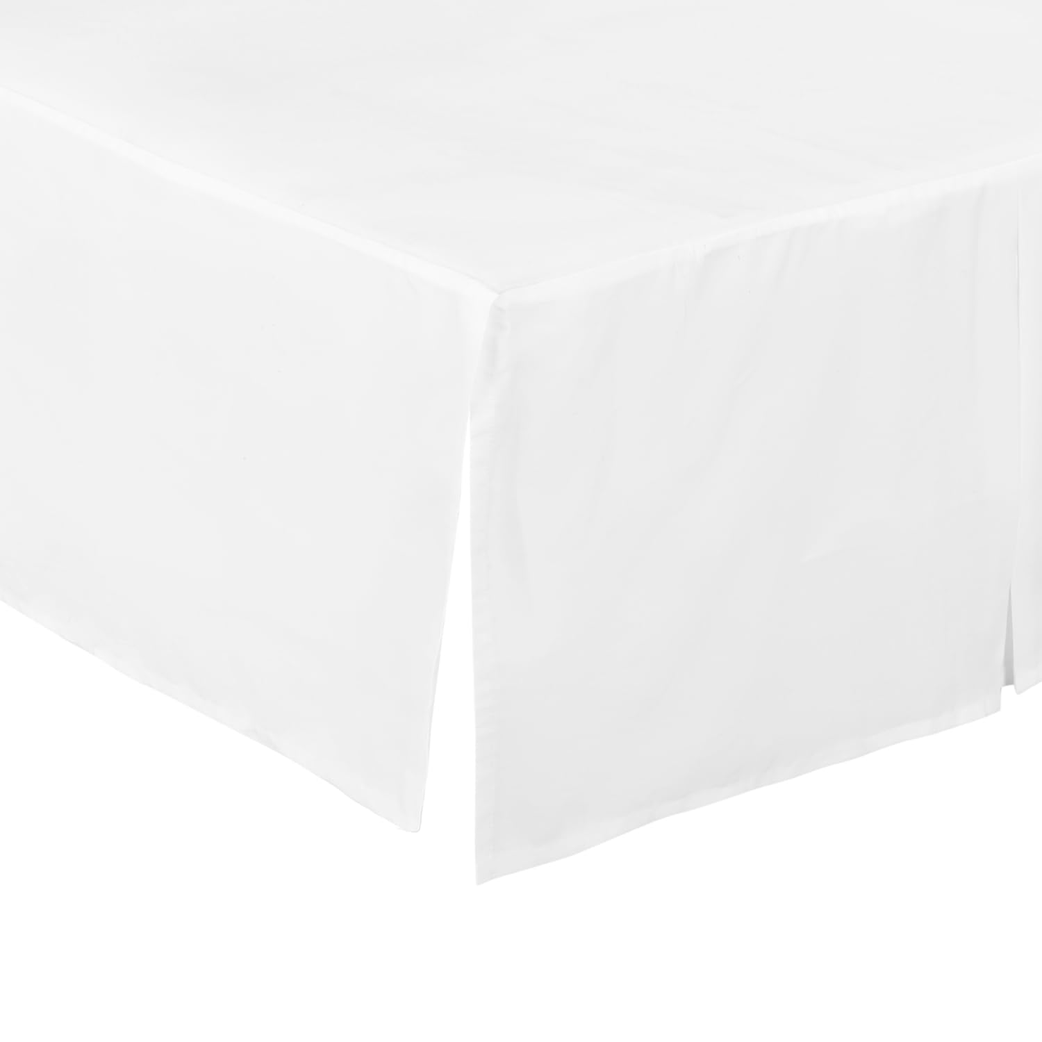 Everyday Kids Falda de Cuna Plisada Blanca; Falda de Cama de Cuna 100% algodón Natural para bebés niños y niñas; Volantes de Polvo de Cuna con Esquinas divididas para Poner y Quitar fácilmente, caída