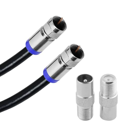 Cable coaxial RG6 de 1 m, cable de antena de TV de banda ancha y ...