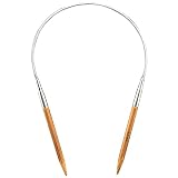 Mdoker Bamboo Circular Knitting Needle Size 8 16 Inch Circular Knitting Needles for Handmade Knittin