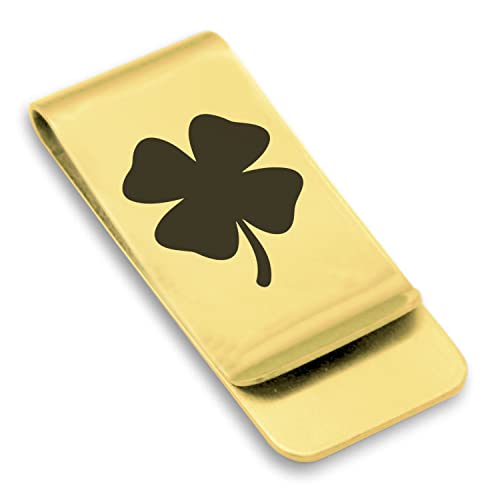 Stainless Steel Good Luck Charm Classic Slim Money Clip Credit Card Holder