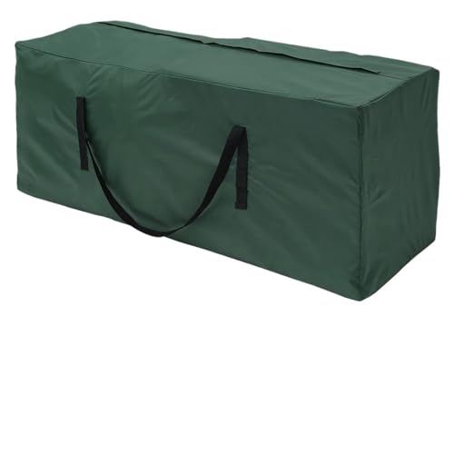 Housse coussin exterieur sac de rangement rectangulaire vert pour meuble - 2