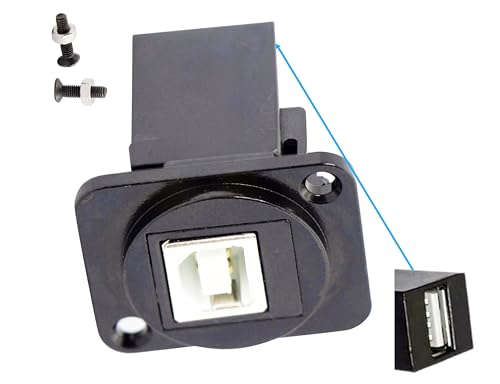 Adaptador USB 2.0 B a USB A Panel Montaje D miniatura 1