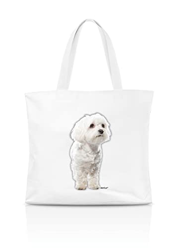 Preisvergleich Produktbild AdriLeo Einkaufstasche Malteser (weißes Fell)