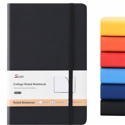 SUIN Hardcover-Journal-Notebooks, A5 Lined Journals Notebook for Writing 200 Pages, 8.2 x 5.5 inch...
