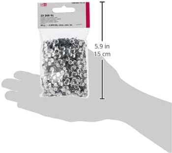 Efco 1026891 Sequins Round Cupped ø 6 mm 40 g / ~ 4.000 pcs. Silver