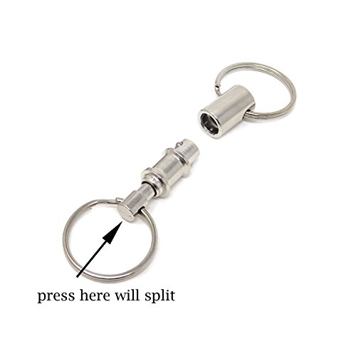 Honbay 10Pcs Detachable Pull Apart Key Rings Keychains Heavy Duty Dual Key Ring Snap Lock Holder #TOP3