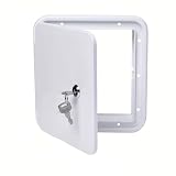 Trampilla eléctrica para autocaravanas. Tapa de salida for cable de alimentación de RV con 2 llaves, puerta de acceso eléctrico for caravana, autocaravana, caravana, accesorios for autocaravana Puerta