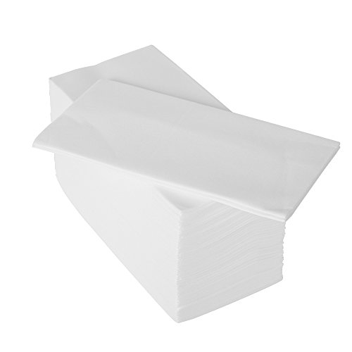 Honey Bright Linen-Feel Guest Towels (200 Pack) White Disposable Cloth-Like Paper Hand Napkins, 12