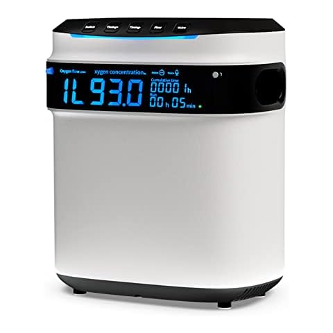 High-Performance Oxygen Concentrator Machine, Upgraded Oxygen Generator Device 1-7L/min 93% High Purity, Ultra-Low Noise for Home Use - 24 hrs Continuous Work Cover