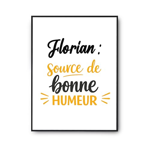Affiche Florian humour poster citation anniversaire décoration murale France