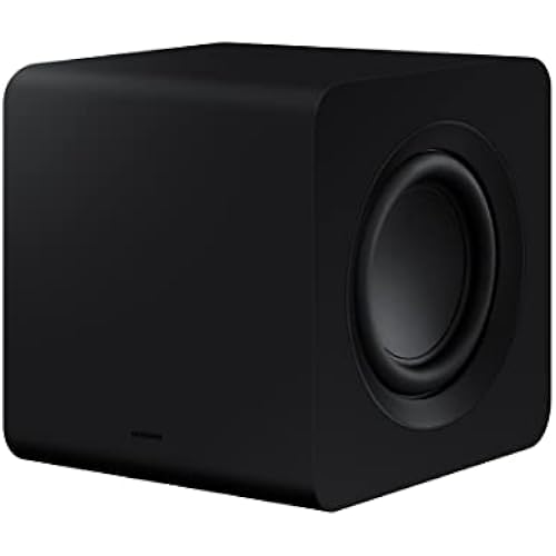 SAMSUNG SWA-W510 Subwoofer for S Series Soundbar with Powerful Bass, Wireless, Unibody Design, Compact 6.5" Size, 2022, Black