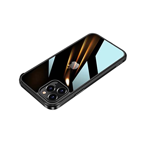 Carcasa Bumper Metal para iPhone 11 Pro Max Protection Plexiglass (Negro)