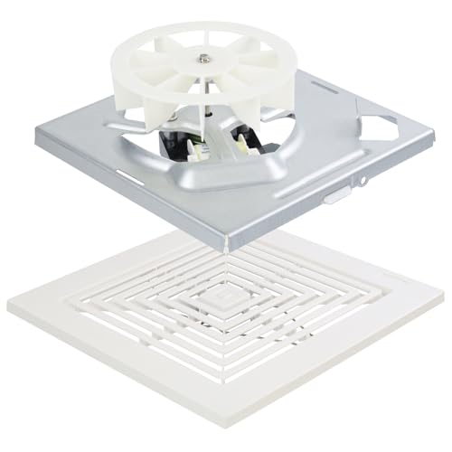 696N-R02 B Unit&Replacement Grille 97011723 for Broan-NuTone BP90 663 670 671 688 689 Bathroom Vent Cover BP90 Replacement Grille for Broan 688 97011723 Bathroom Ceiling Fan with S97012026 Fan