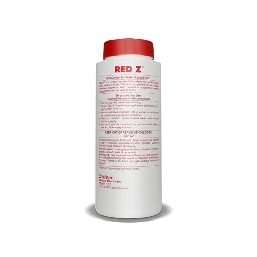 Image of Safetec Red Z Spill Control Solidifier, 15 oz. shaker top bottle (12 bottles /case)