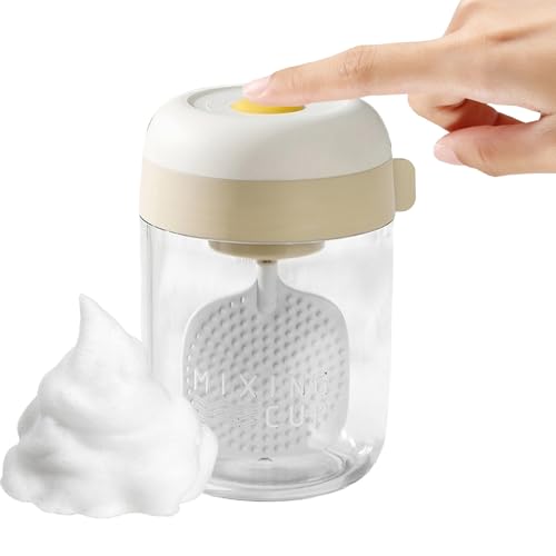 Espumador Limpiador Facial, Copa de Espuma Eléctrica para Limpieza Facial, Herramienta Espumadora De Burbujas Para Cuidado Cutáneo Gel De Ducha Limpieza Viaje Baño Y Hogar
