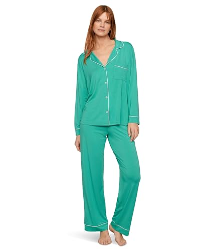 Image of Eberjey Gisele Classic Women's Pajama Set | Long Sleeve Shirt + Long Pants