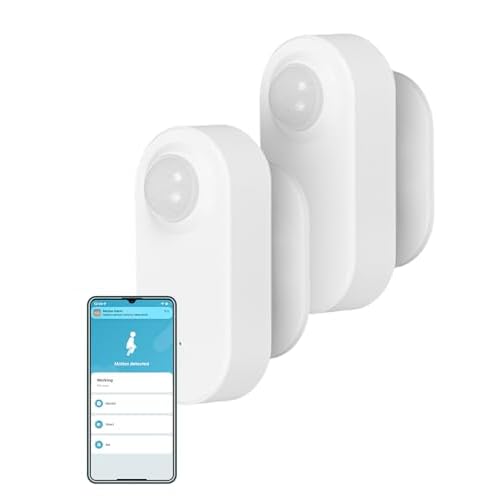 MOES Sensore di movimento intelligente ZIGBEE, sicurezza domestica, sensore di movimento wireless con applicazione di monitoraggio remoto, controllo v