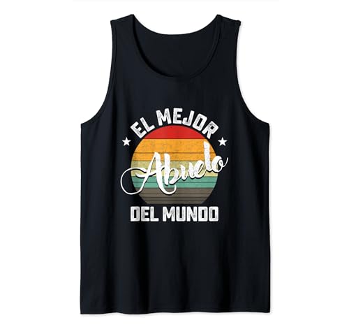 El Mejor Abuelo Del Mundo Retro Vintage Dia Del Padre Dad Tank Top
