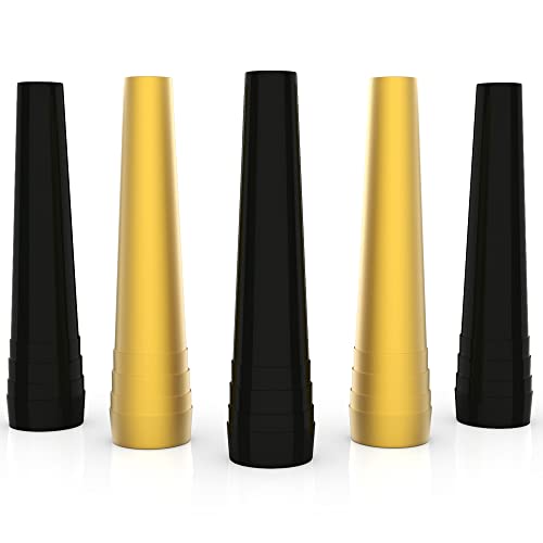 Shisha Hygienemundstück Zubehör Premium VEIRA - für Wasserpfeife, Länge 59 mm Schwarz & Gold - Shisha Mundstücke VEIRA Einweg bunt Hygiene Mundstücke Hookah Mouth Tips (100) Cover