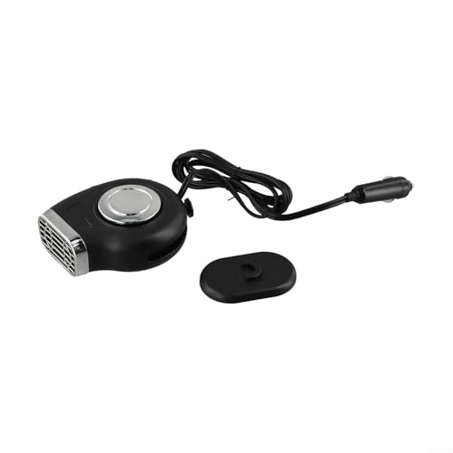 Calentador portátil de coche de 12 V 150 W para descongelar y descongelar rápidamente el parabrisas ventilador de calefacción eléctrico compacto (12 V negro)